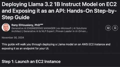Step 2.1: Creating AWS EC2 Instance Before  Deploying Llama 3.2 1B Instruct
