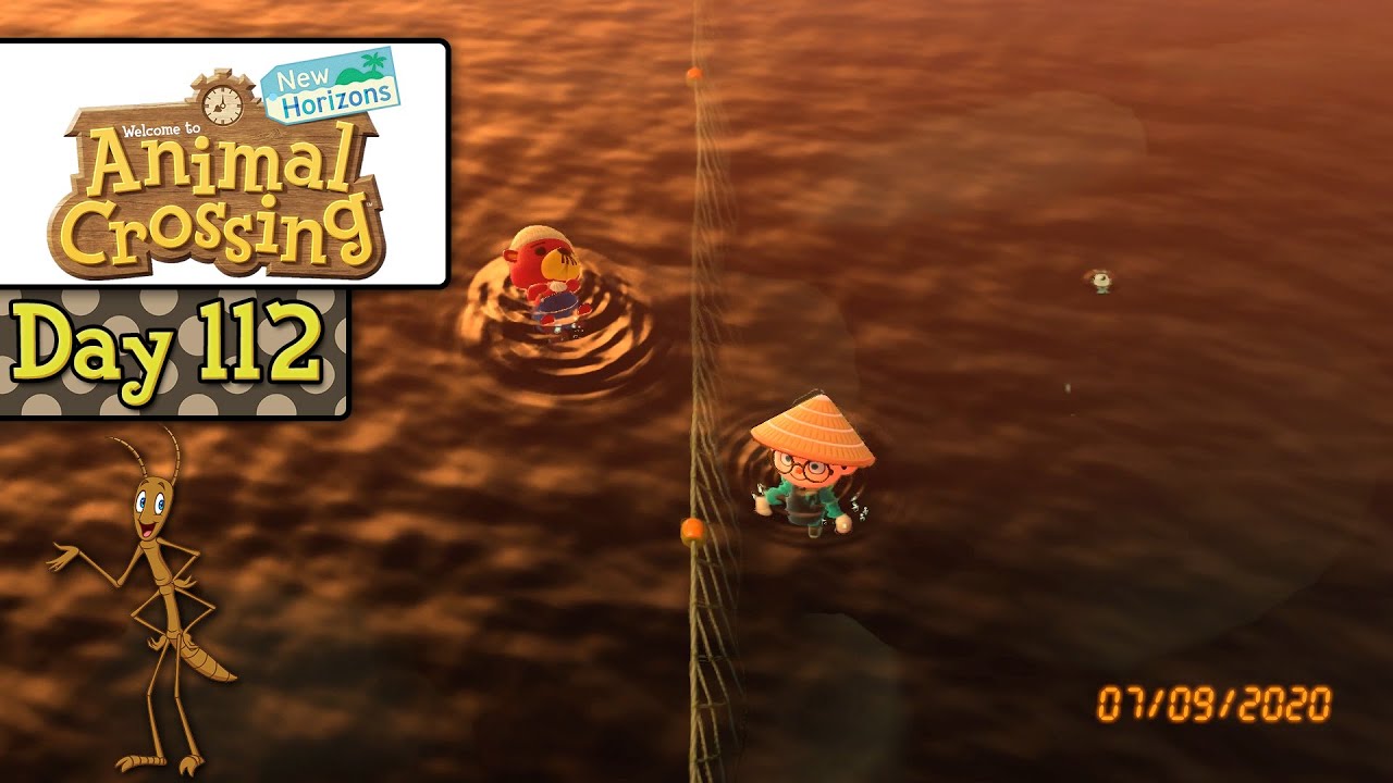 Animal Crossing New Horizons Day 112 Sunset Swimming! YouTube