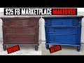 $25 Facebook Marketplace Painted Furniture Makeover with Glazing and Staining