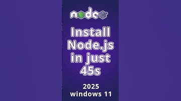 How to Install node.js in windows 11 2025