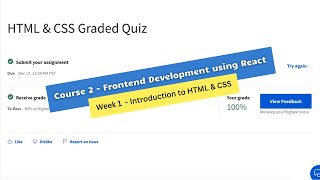 frontend development using react coursera week 1 quiz answers || Board Infinity || theanswershome