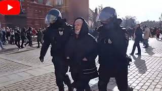 У людей сдают нервы! Задержания  Акция протеста «НЕТ ВОЙНЕ!»  Митинг в Москве 06 03 2022