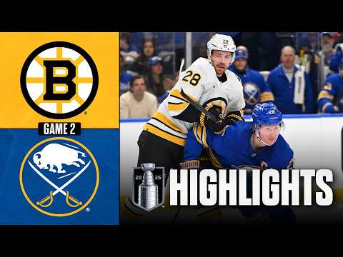Bruins vs. Sabres | NHL Playoff Highlights | Game 2 | April 21, 2026