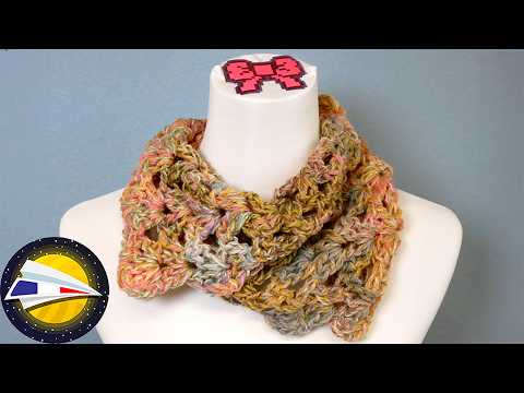 Crochet | Ideas for using up leftover yarn | Mini loop scarf for spring