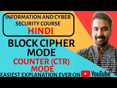 Block Cipher Modes : Counter (CTR) Mode Explained in Hindi ll Information and Cyber Security Course