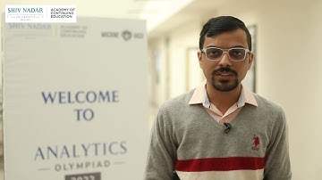 Shiv Nadar IoE | Mukund Kumar Top 10 finalist Analytics Olympiad 2022