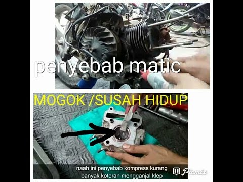 Mengatasi motor  mio mogok klep bocor  part 1 YouTube