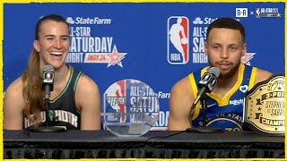 Steph Curry & Sabrina Ionescu React to Their 3-Point Challenge | 2024 NBA All-Star Weekend