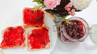 مربى الفراولة بالفراولة المجمدة ب 3 مكونات وبدون جيلاتين أو ألوان صناعية والطعم حكاية|Strawberry jam