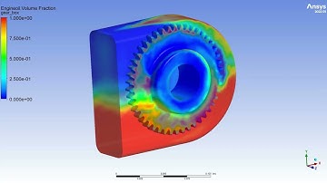 Fluid sloshing and lubrication inside a gear-box ,with 25 % and 40 % Immersion of gears with fluid