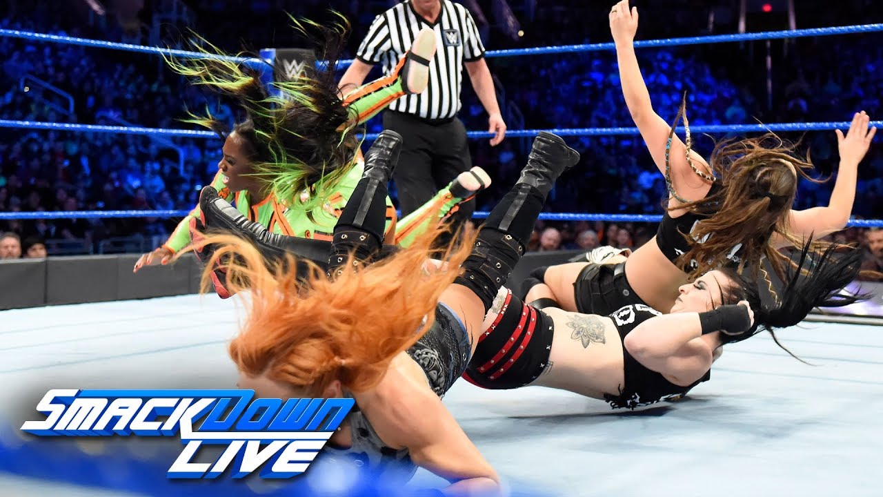 Charlotte Flair, Becky Lynch &amp; Naomi vs. The Riott Squad: SmackDown LIVE, Feb. 20, 2018