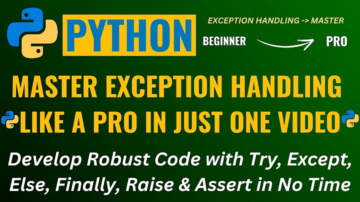 MASTER👌 PYTHON EXCEPTION HANDLING LIKE a PRO in ONE VIDEO👌 Everything You Need to Know!👍