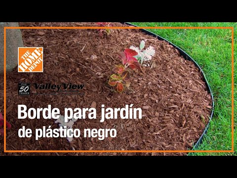 BORDE PARA JARDÍN DE PLÁSTICO NEGRO  @TheHomeDepotMx