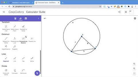 Creating an isosceles triangle in GeoGebra