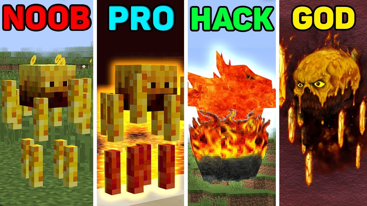 Minecraft Noob Vs Pro Vs Hacker Vs God Blaze Mutant In Minecraft Animation Youtube