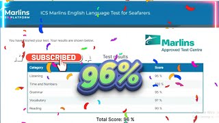 Marlins Test for Seafarer Score 96%