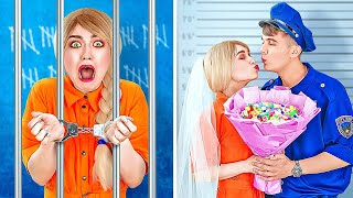 WEIRD WAYS TO SNEAK FOOD INTO HOME JAIL || Funny Prison Bride Situations & Tricks By 123 GO FOOD