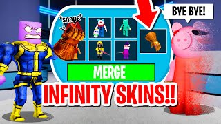 THANOS MERGES NEW 6 INFINITY SKINS In Roblox Piggy!! (Roblox Piggy Story)