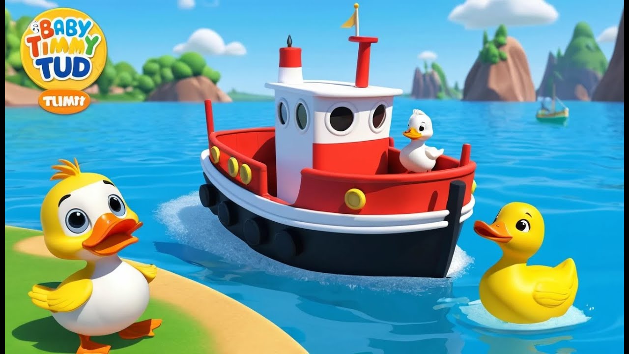 Timmy Tud the Tug Boat and the Baby Duck 🚢🦆 | 3D Animated Nursery Rhyme