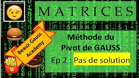 Matrices - Méthode du pivot de GAUSS - Ep 2 - Pas de solution