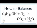 Balancing Combustion Reactions