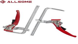 #Allsome 2pcs Ratcheting Table Clamp, Quick Release Clamp For MFT and Guide Rail System, Bar Clamp