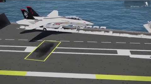 USS Nimitiz Carrier AI takeoff - testing - Arma3