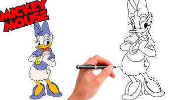 How To Draw DAISY DUCK // EASY // Step-By-Step