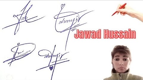 Jawad Hussain signature style#english name signature with arooj