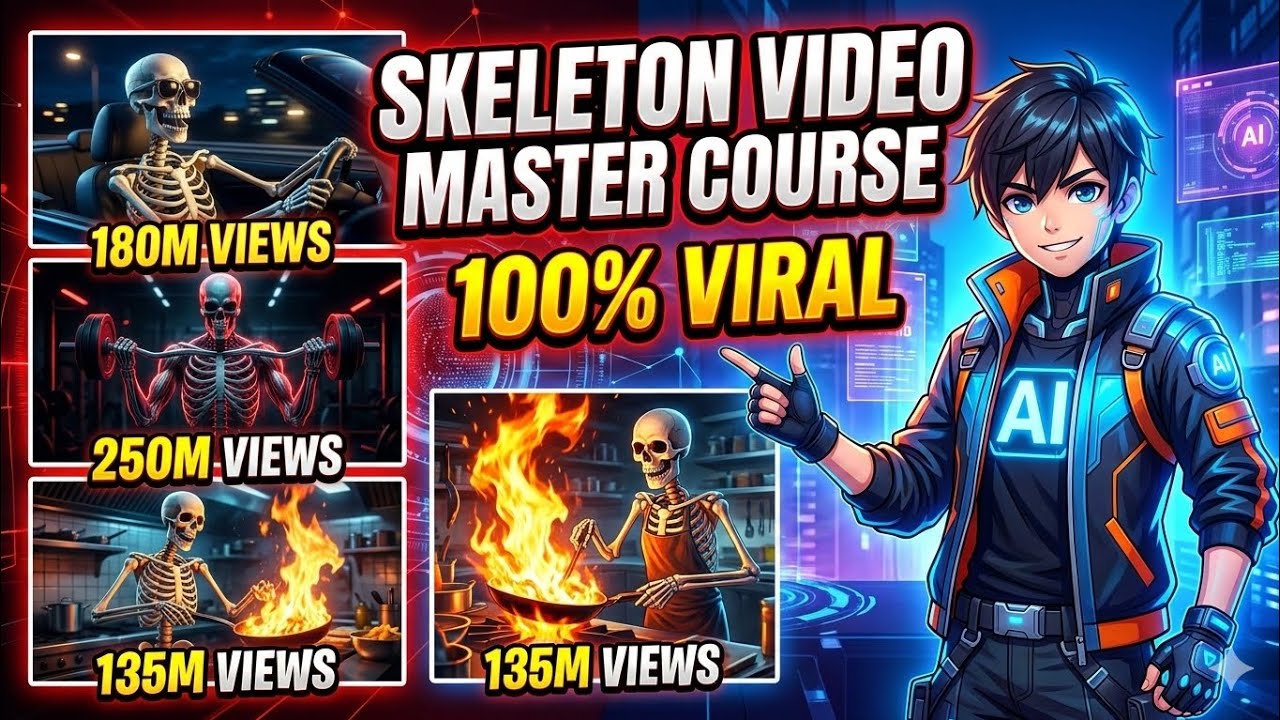 Perfect Skeleton Video Kaise Banaye | AI Skeleton Trend Tutorial 2026 ...