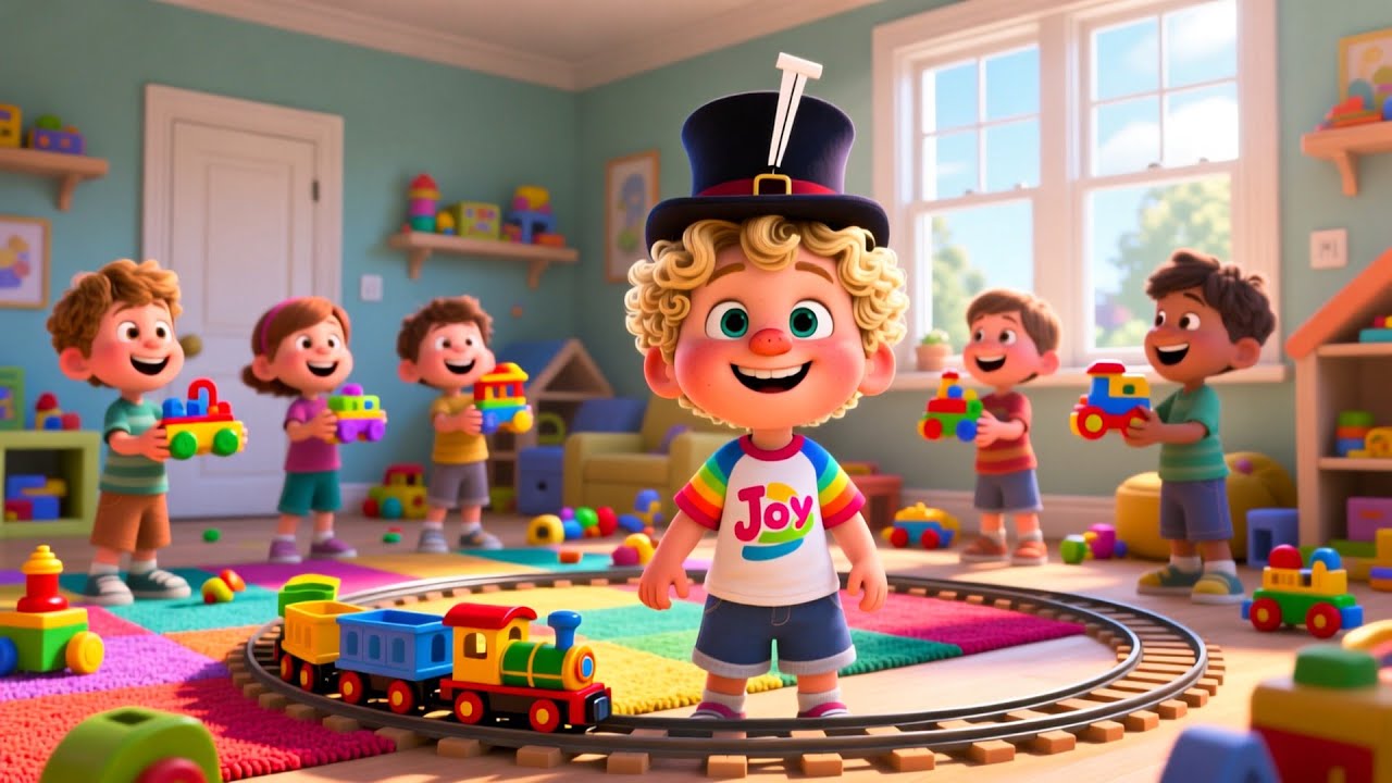 Toy Train in the Playroom 🚂🎨 | Kids Song | Nursery Rhyme |  , Colors & Fun Learning for Children