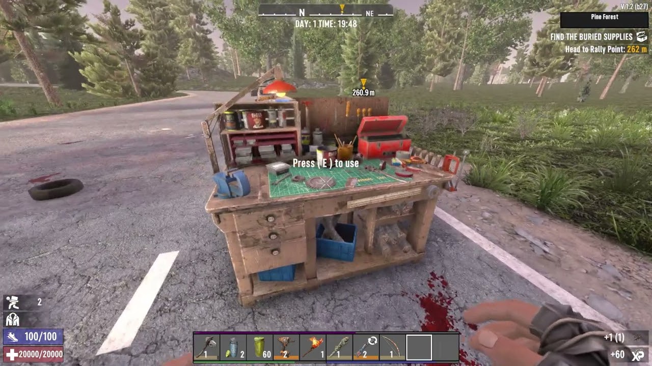 How to Craft Wooden Spikes in 7 Days to Die!