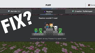 How to fix Realms couldn't load in Minecraft bedrock edition (tutorial easy fix!!)