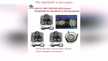 A must-have product! HBVCAM OV9732 100 degrees 3PCS 1MP Camera Module For Autodarts Scoring System