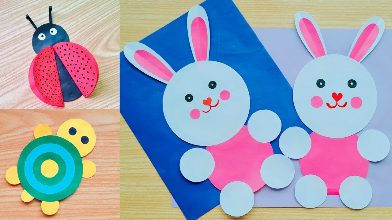 3 Easy Paper Crafts For Kids | Paper Circle crafts | DIY Paper Toys