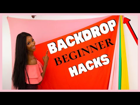 How To Hang Backdrops Without Using A Backdrop Stand | Beginner Studio Filming Setup on a Budget