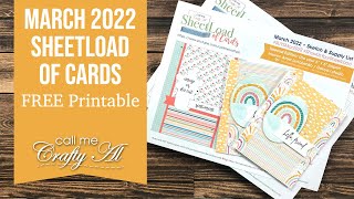 March 2022 SheetLoad of Cards | Debut & FREE Printable