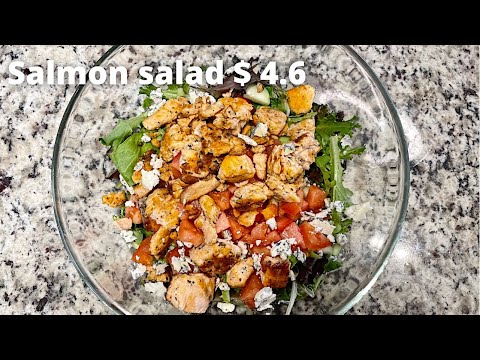 Mediterranean salmon salad | inexpensive healthy salad