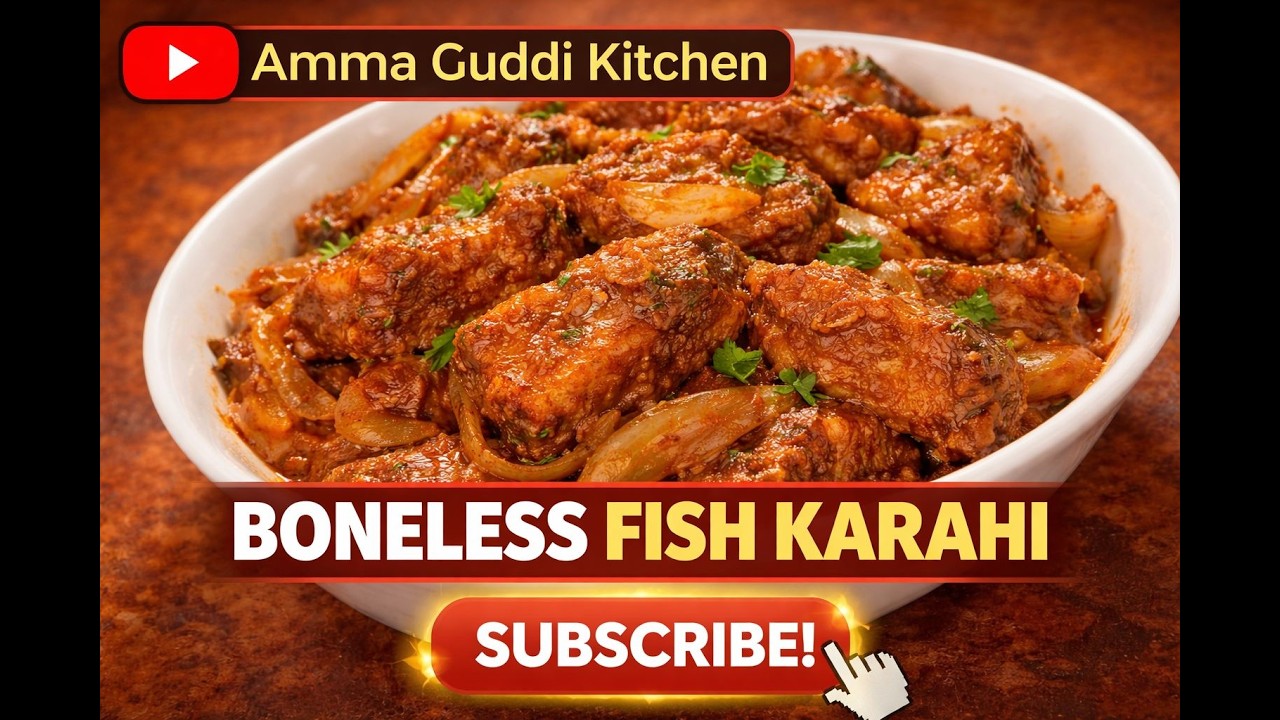 Fish Karanti HOMEMADE BONELESS FISH KARAHI DELICIOUS BY AMMA GUDDI KITCHEN - YouTube