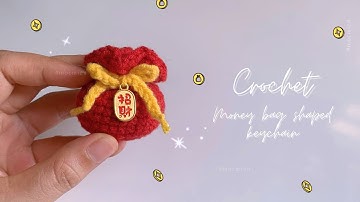 [Eng] Crochet money bag shaped keychain 💰| Cách móc móc khóa túi tiền tết chi tiết | Moc Mien