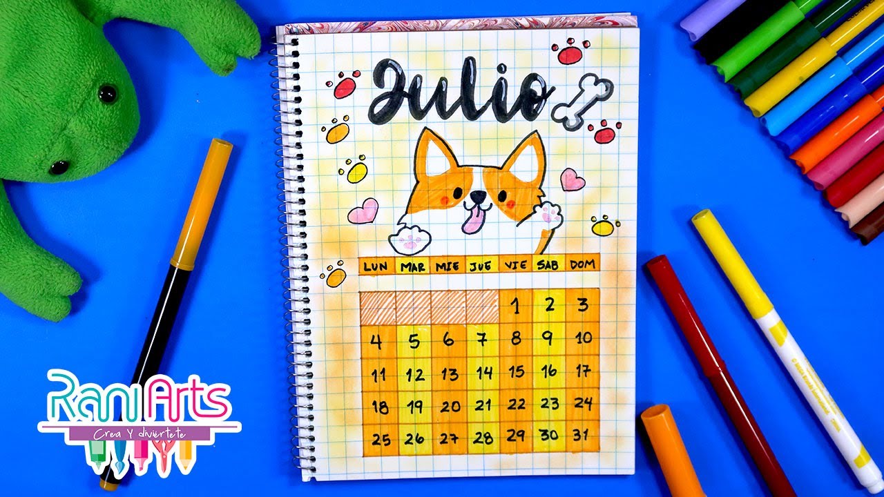 El Calendario De Julio Calendario Julio - DIY - Bullet Journal, Journal, Organización - YouTube