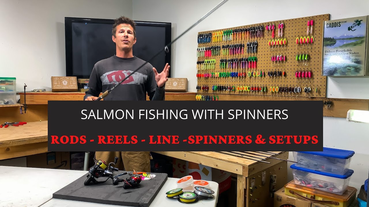 Salmon Fishing With Spinners (BEGINNERS) Rods - Reels - Line - Spinners +  Setup 