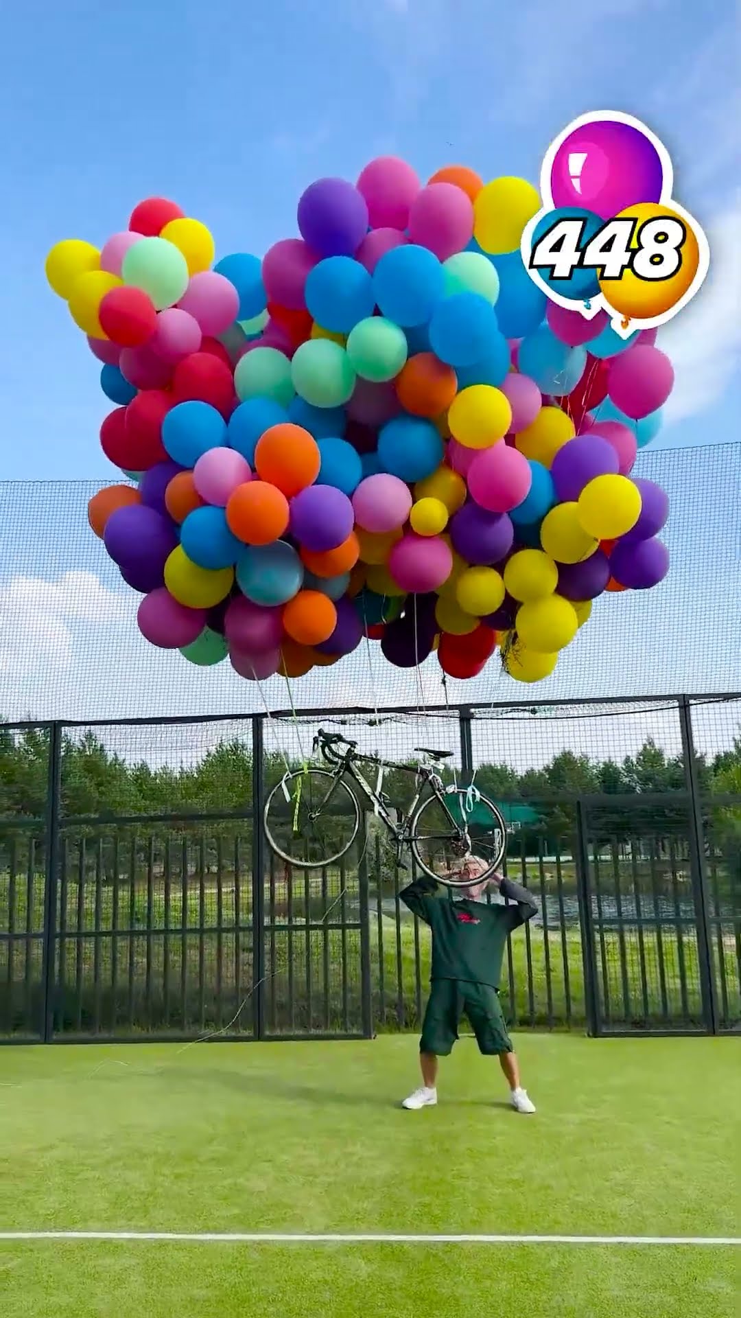 How many balloons does it take to lift a person?