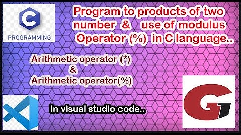 Product(*) and modulus(%) of two number in C programming language | c operators | Govind Gupta.