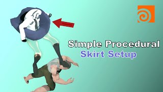 Houdini Simple Procedural Skirt Setup ( Vellum Cloth Simulation )
