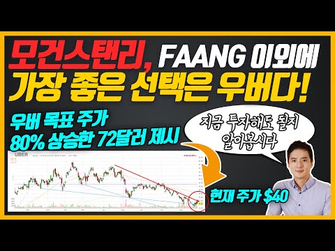   모건스탠리 FAANG 이외에 가장 좋은 선택은 우버다 목표주가 현재 40달러에서 72달러 제시 차량공유플랫폼 우버에 투자해도 될지 알아봅시다