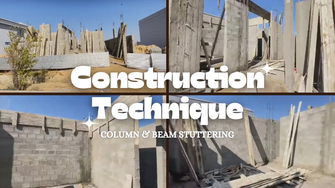 Stutter Columns CONSTRUCTION TECHNIQUES | COLUMS AND BEAM STUTTERING - YouTube