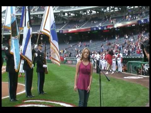 Samantha Long Performs National Anthem At Nationals Park - YouTube