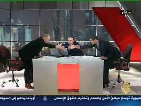 سقوط عبدالمسيح الشامي من الكرسي - الاتجاه المعاكس 20/9/2011