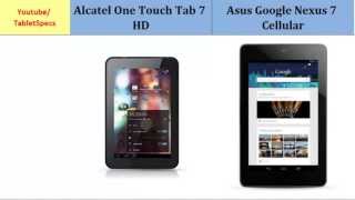 Alcatel One Touch Tab 7 HD comp. Asus Google Nexus 7 Cellular, all features